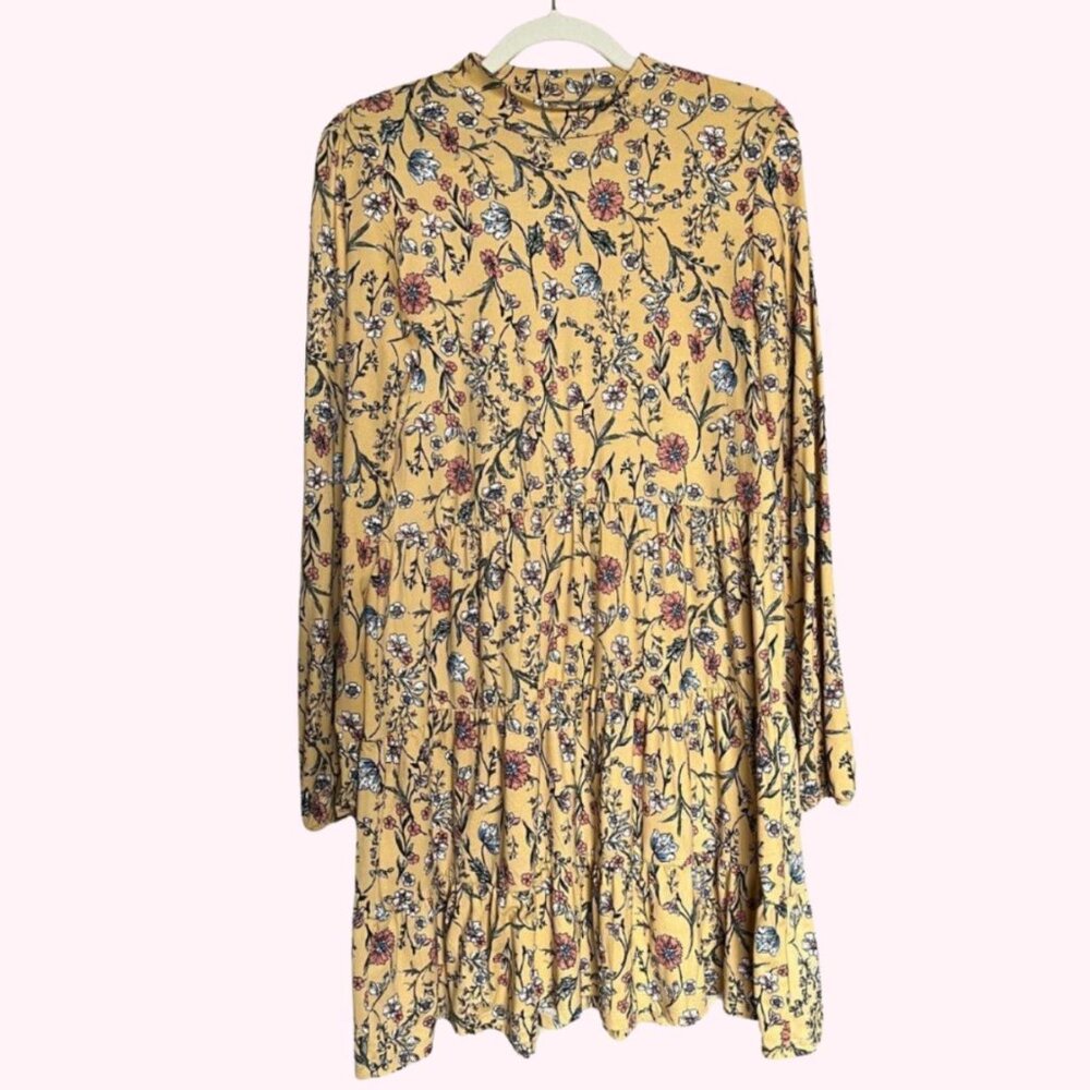 Floral Long Sleeve Mini Dress 🌸